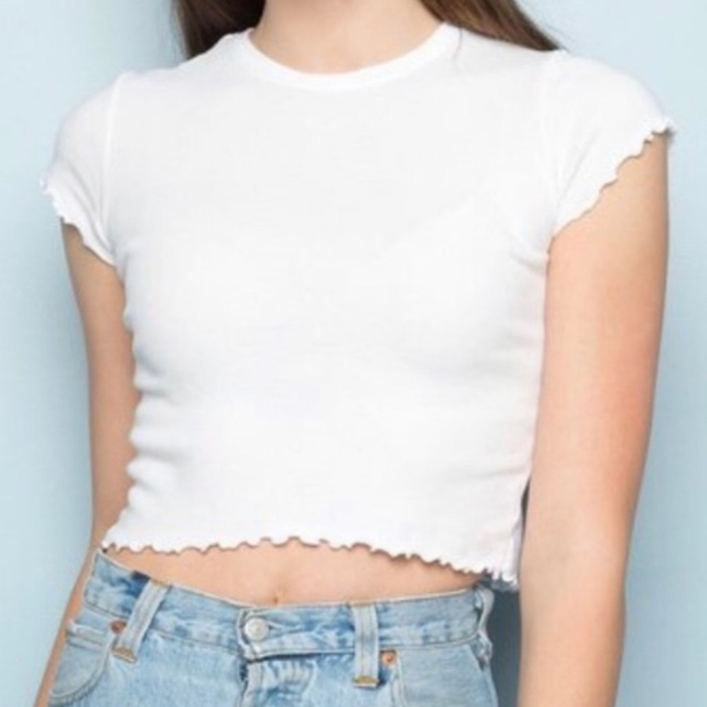 NWT Brandy Melville white edge tshirt